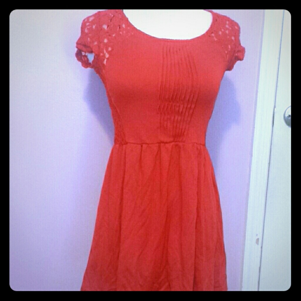 Red casual dress